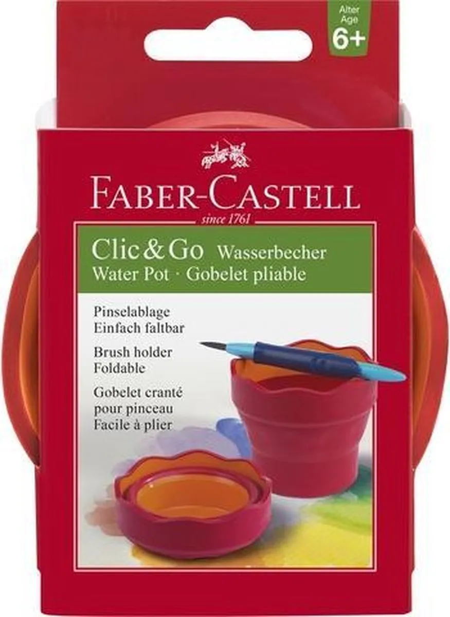 Faber-Castell Clic & Go Watercup - 50ml - Roze/Oranje