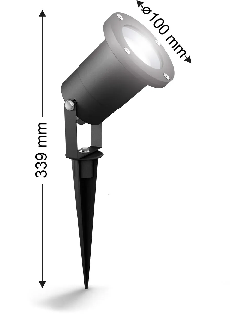 Philips PULED Spike Prikspot 2700K - Zwart