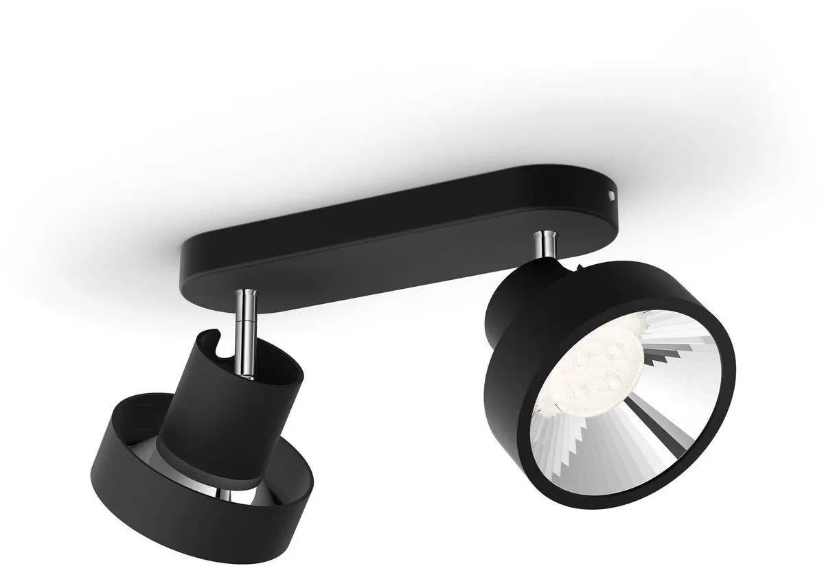 Philips Bukko Opbouwspot 2-lichts - Zwart