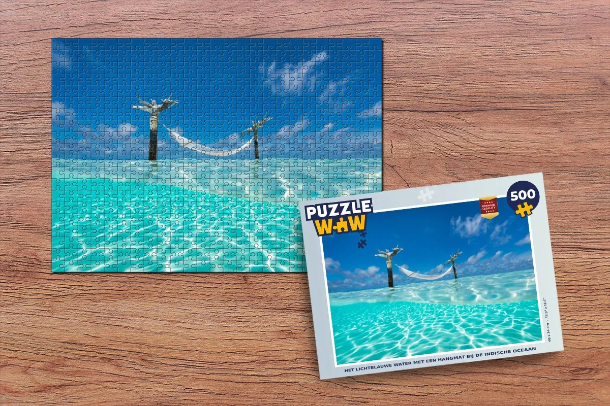 PuzzleWow Zee Hangmat Legpuzzel 500 Stuks - Multicolor