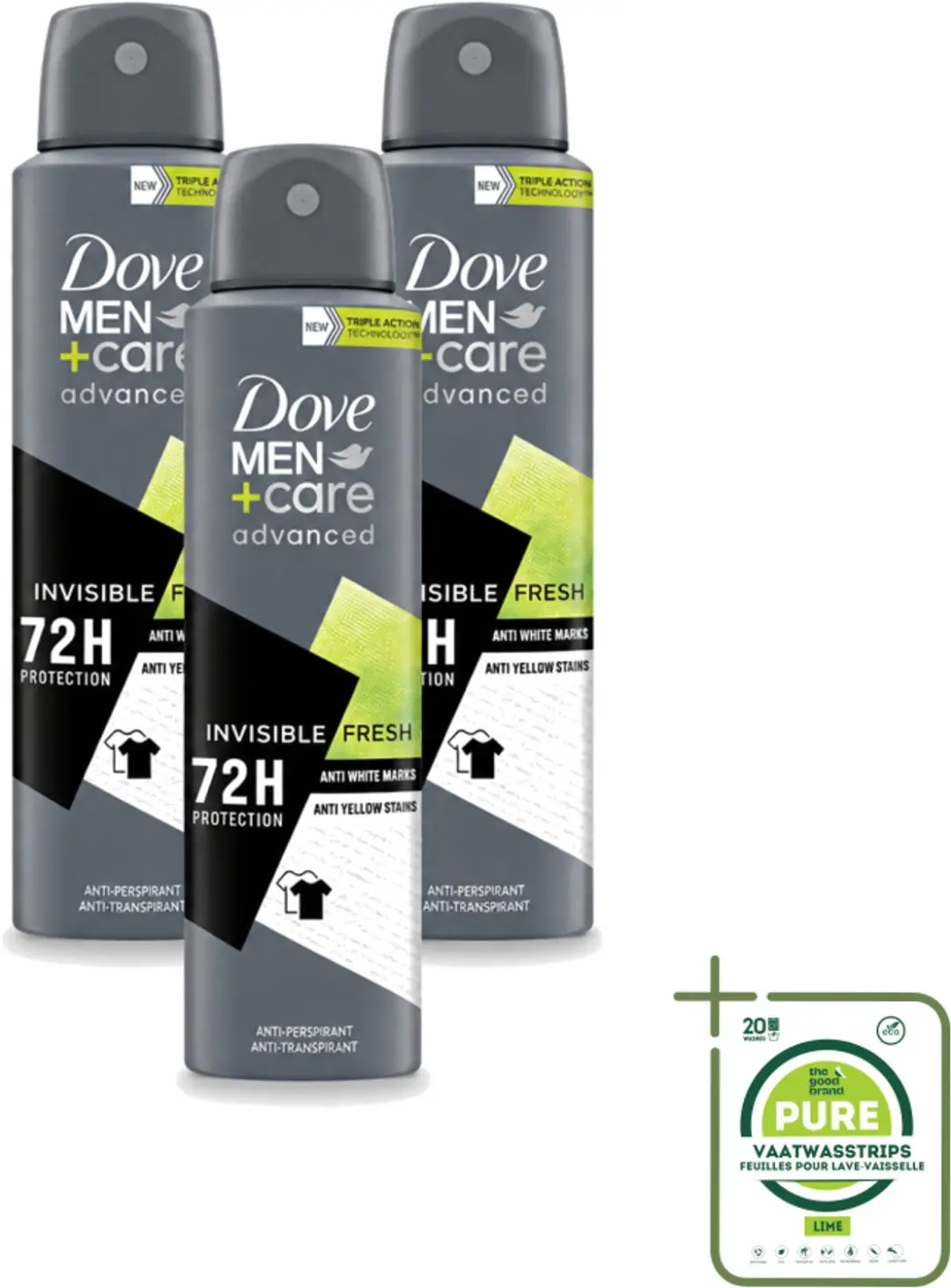 3 x Dove Men+Care