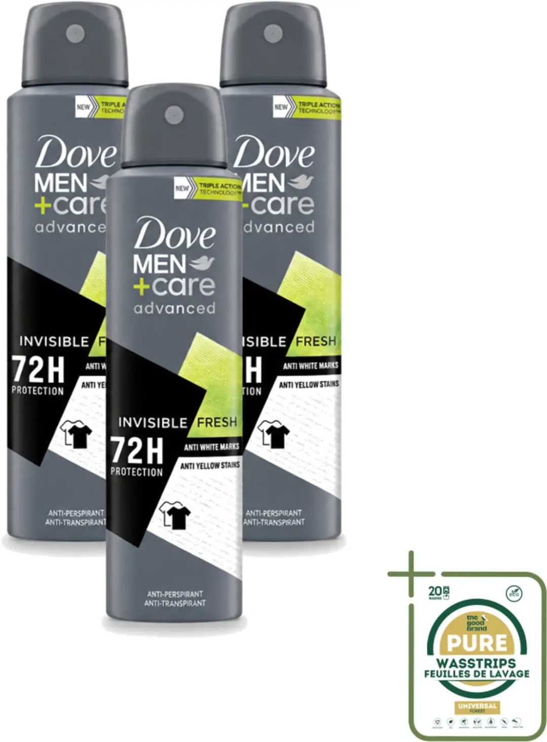 3 x Dove Men+Care
