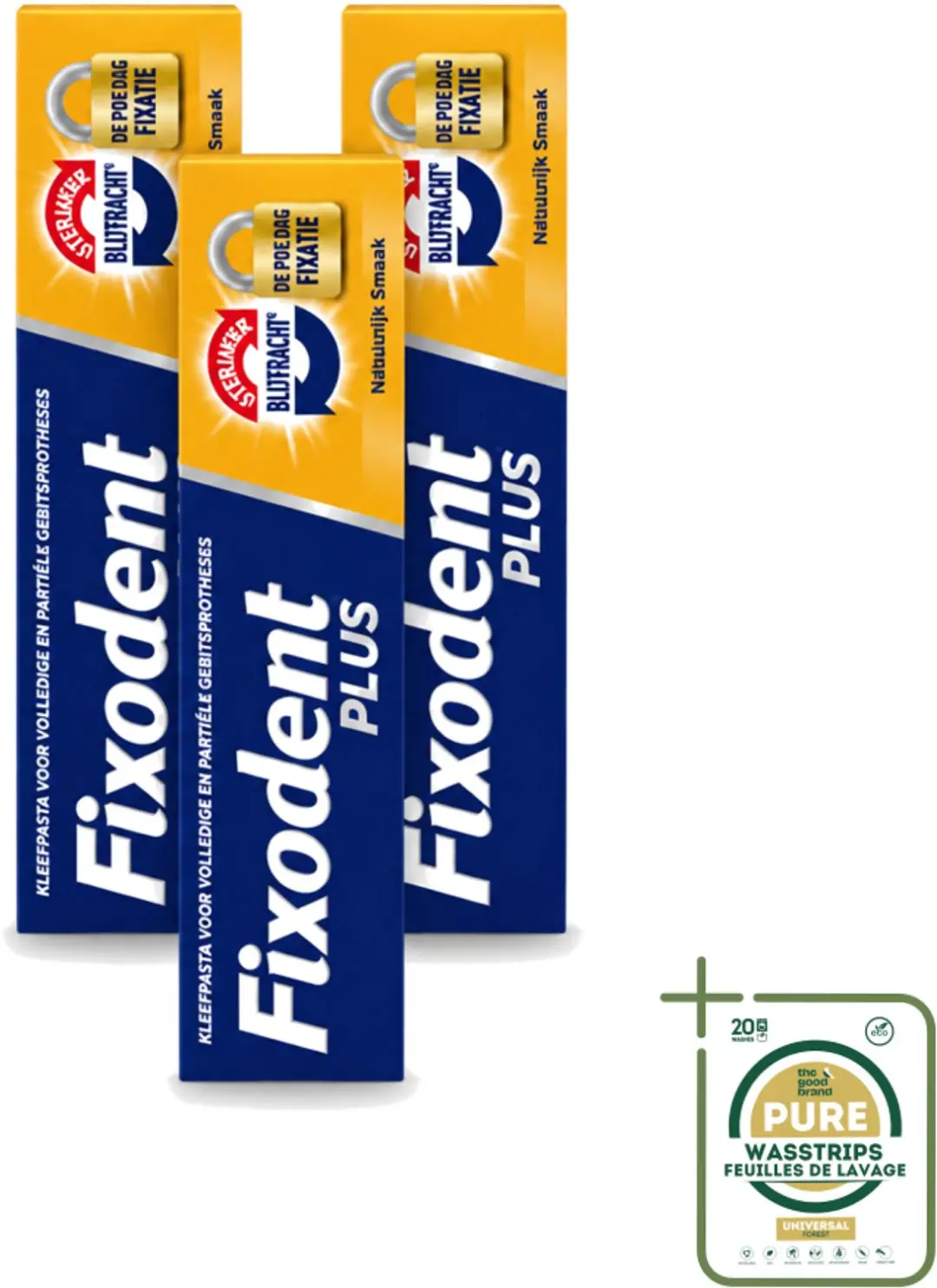 3 x Fixodent Plus