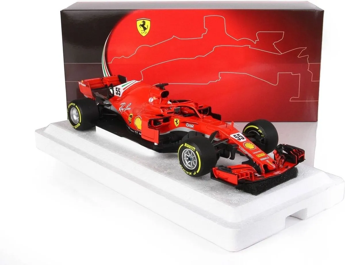 Ferrari SF71H #55 Formule 1 Modelauto - BBR211895 - Rood