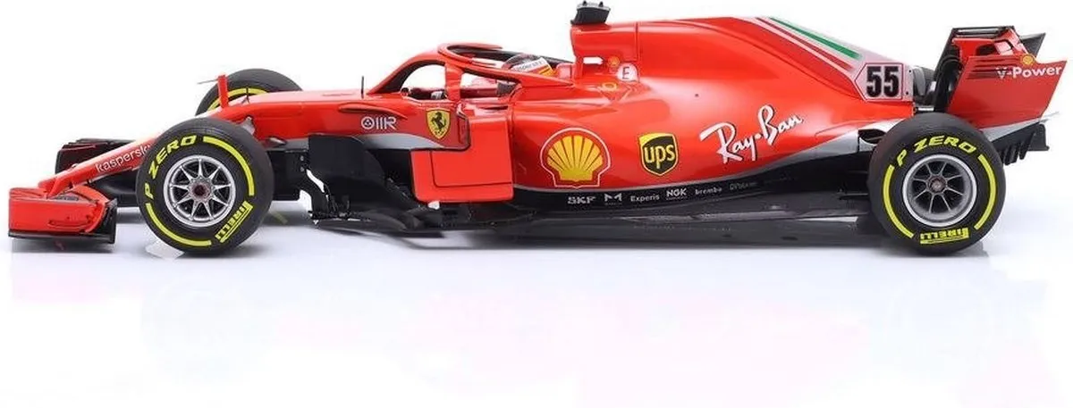 Ferrari SF71H #55 Formule 1 Modelauto - BBR211895 - Rood
