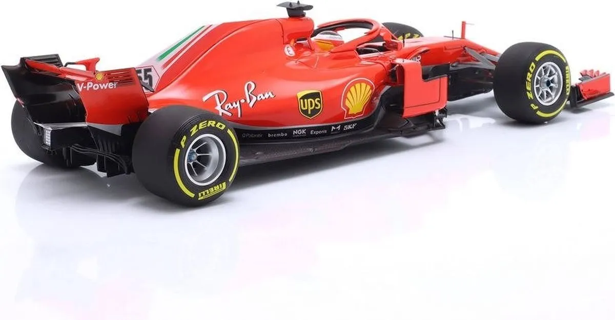 Ferrari SF71H #55 Formule 1 Modelauto - BBR211895 - Rood - afbeelding 6 van 6