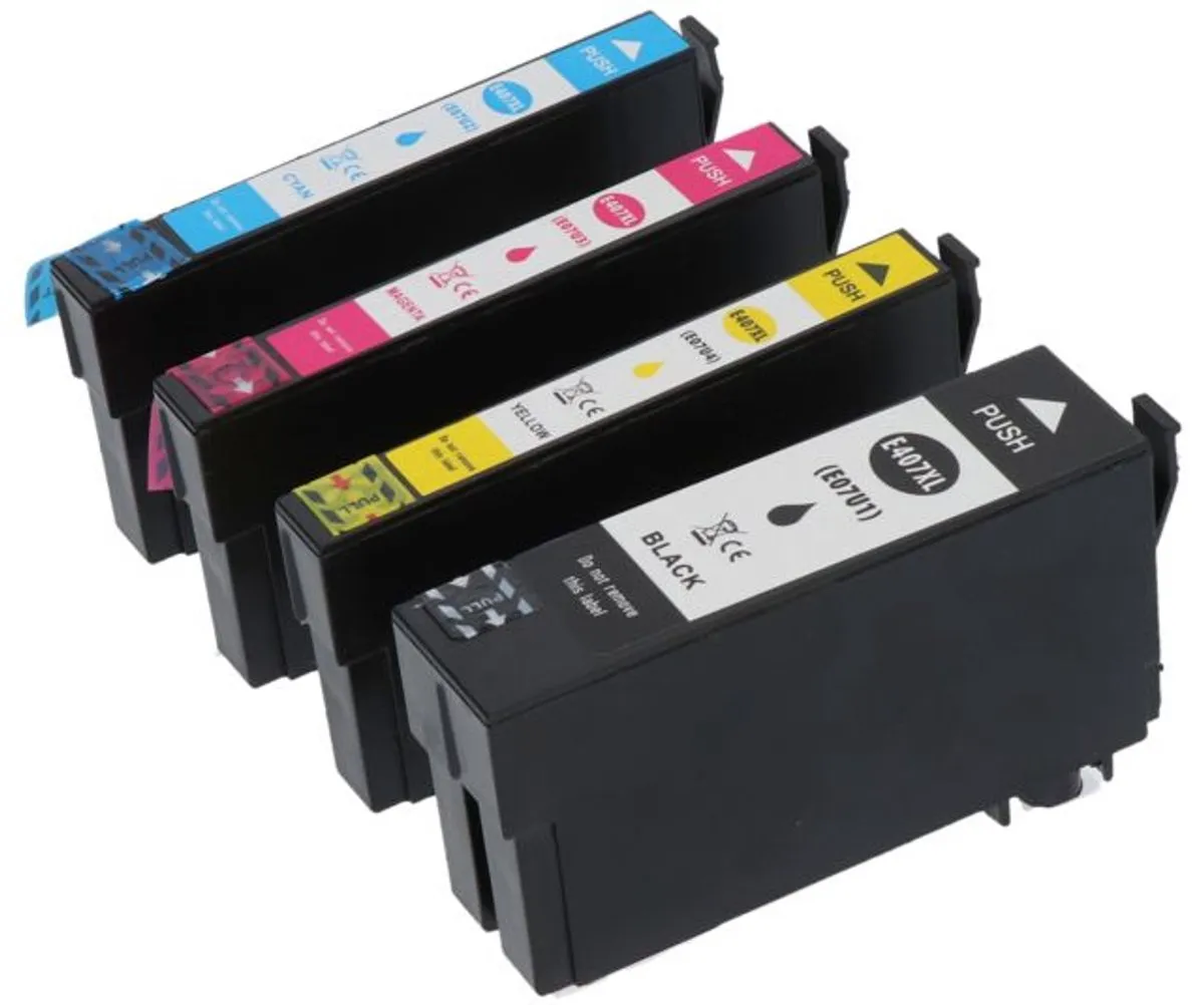 PrintAbout Epson 407 Inktcartridge 4-kleuren Voordeelbundel - 9.500 pagina's