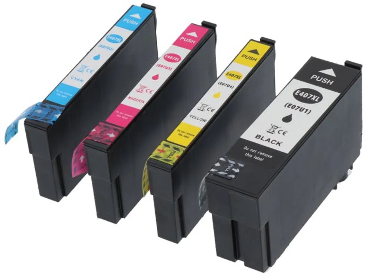 PrintAbout Epson 407 Inktcartridge 4-kleuren Voordeelbundel - 9.500 pagina's