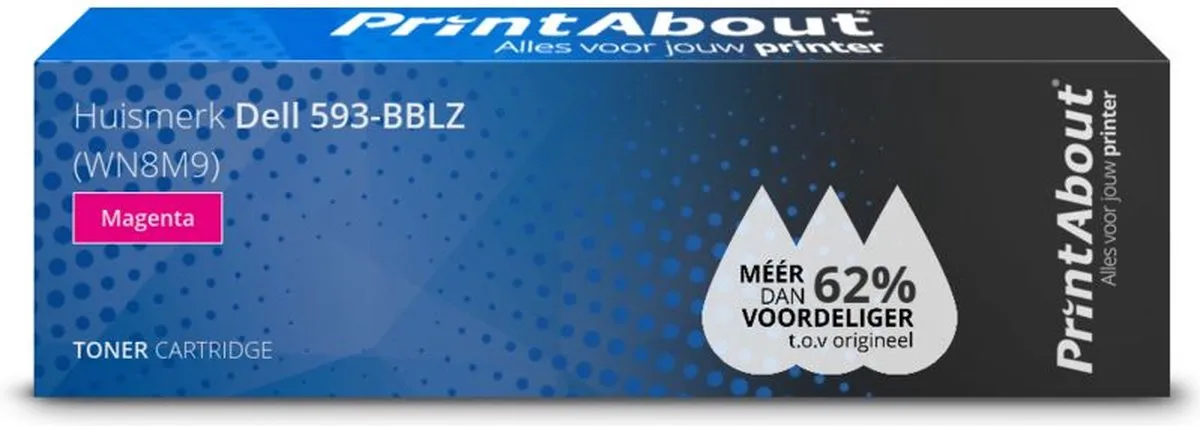 PrintAbout Huismerk 593-BBLZ-PA Toner - Magenta