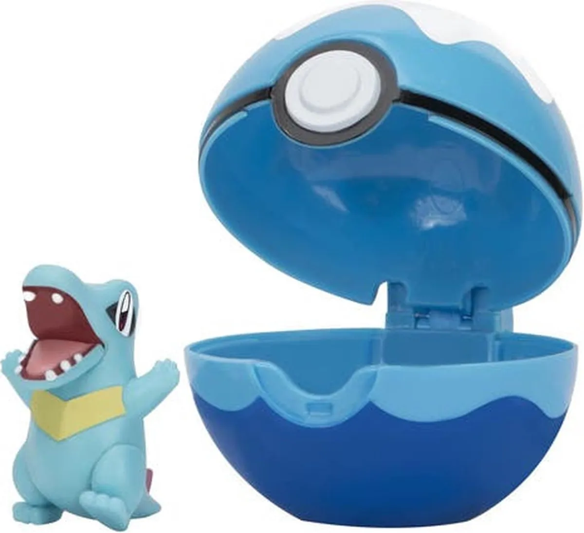 Pokémon Clip 'N' Go Totodile + Drive Ball - Blauw