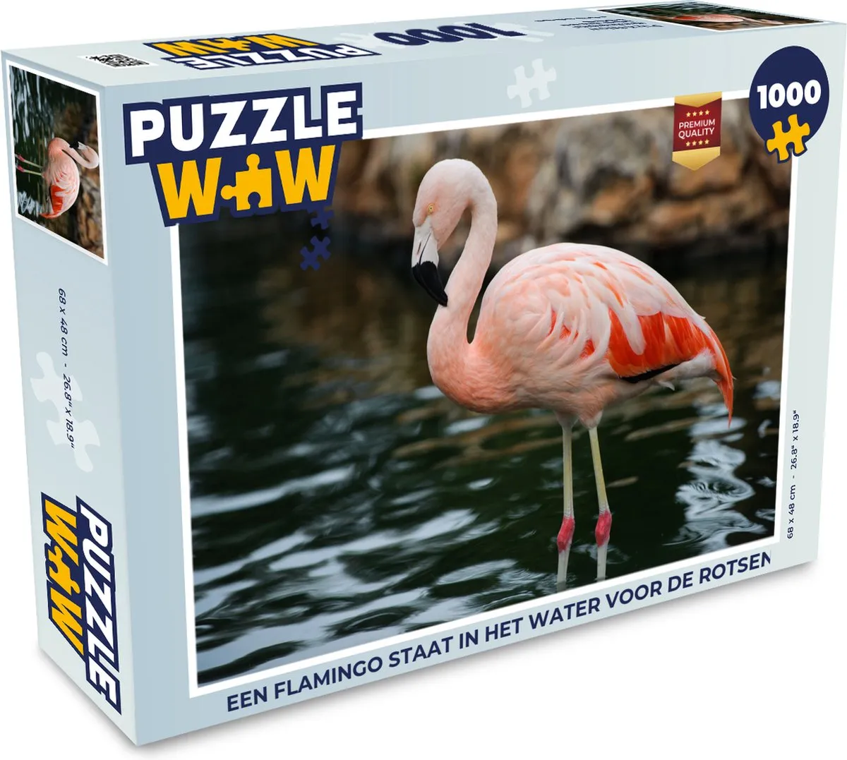 PuzzleWow Legpuzzel Flamingo 1000 Stuks