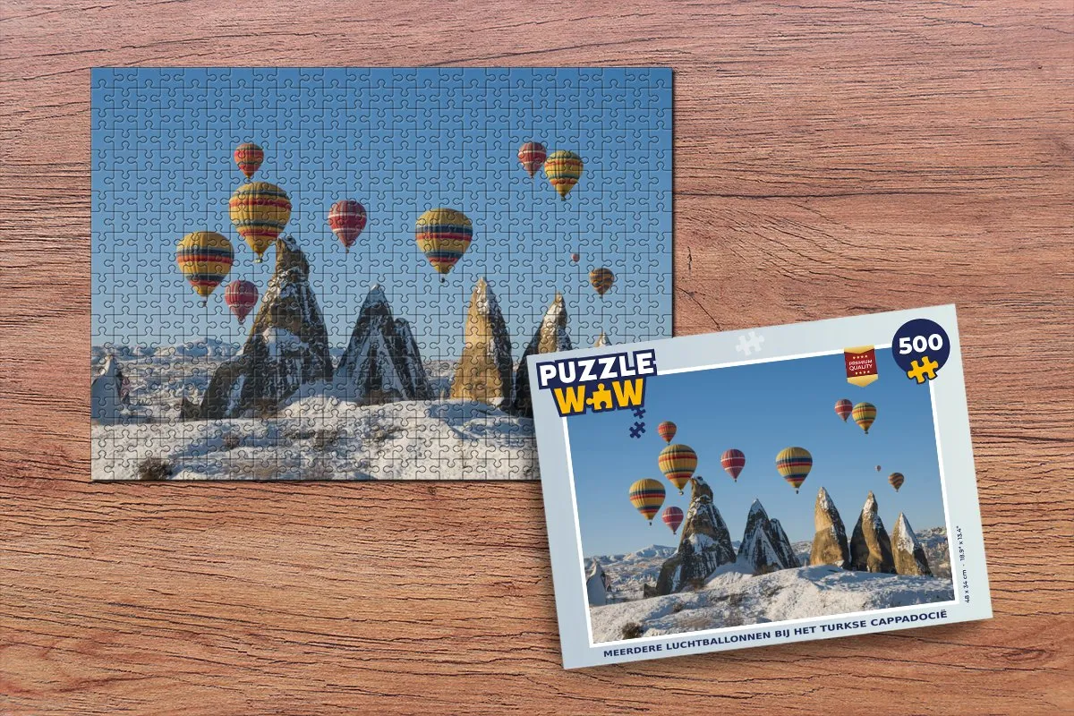 PuzzleWow Luchtballon Legpuzzel 500 Stuks - Multicolor