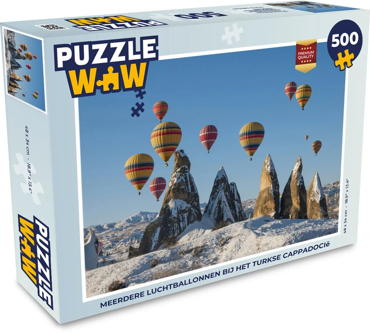 PuzzleWow Luchtballon Legpuzzel 500 Stuks - Multicolor