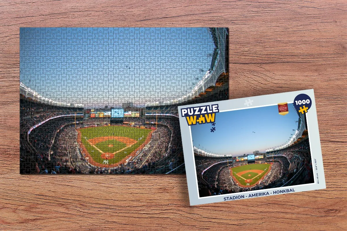 PuzzleWow Honkbal Stadion Puzzel 1000 Stuks - Multicolor