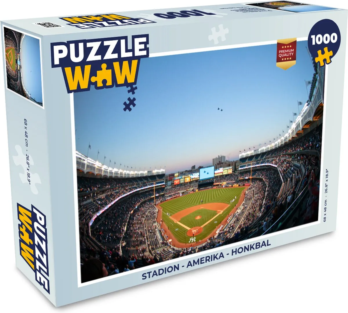 PuzzleWow Honkbal Stadion Puzzel 1000 Stuks - Multicolor