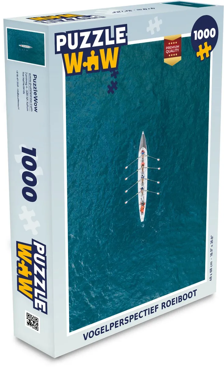 PuzzleWow Roeiboot Legpuzzel 1000 Stuks - Multicolor
