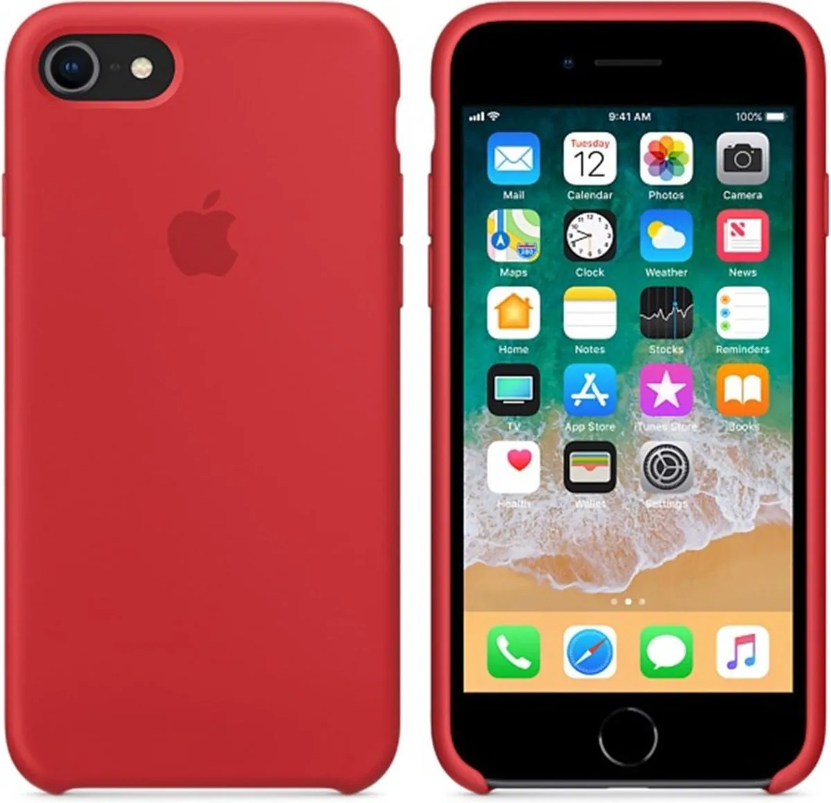 Apple Siliconen Hoesje iPhone 7/8/SE(2020) Rood MMWN2ZM/A - afbeelding 6 van 6