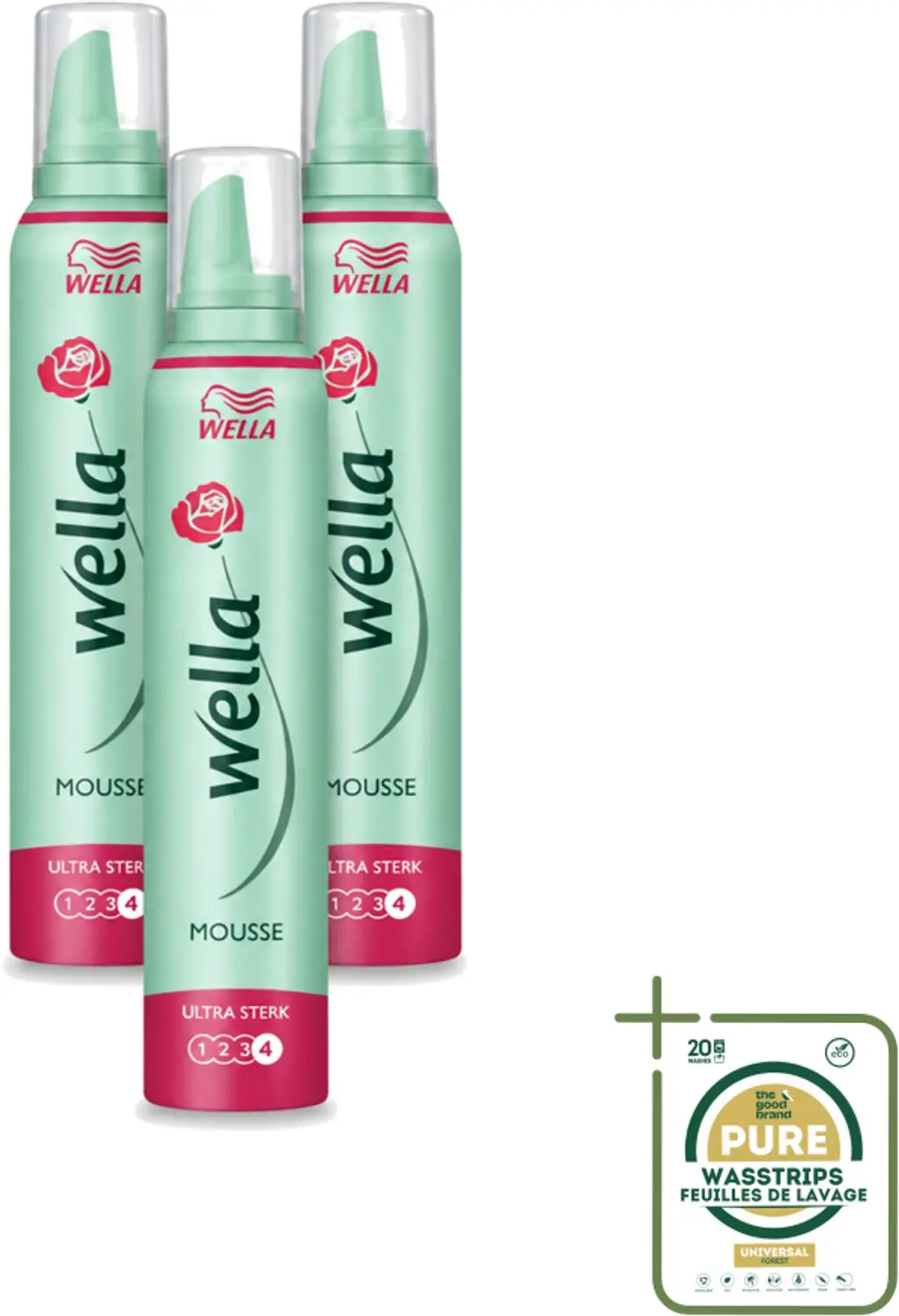 3 x WellaFlex Hold Ultra Strong Mousse