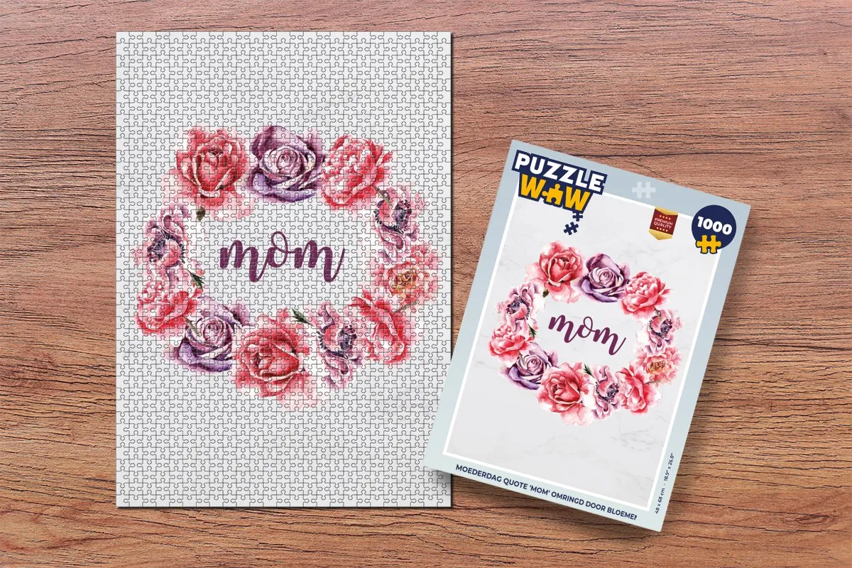 PuzzleWow Quotes - Mom Legpuzzel 1000 Stuks - Multicolor