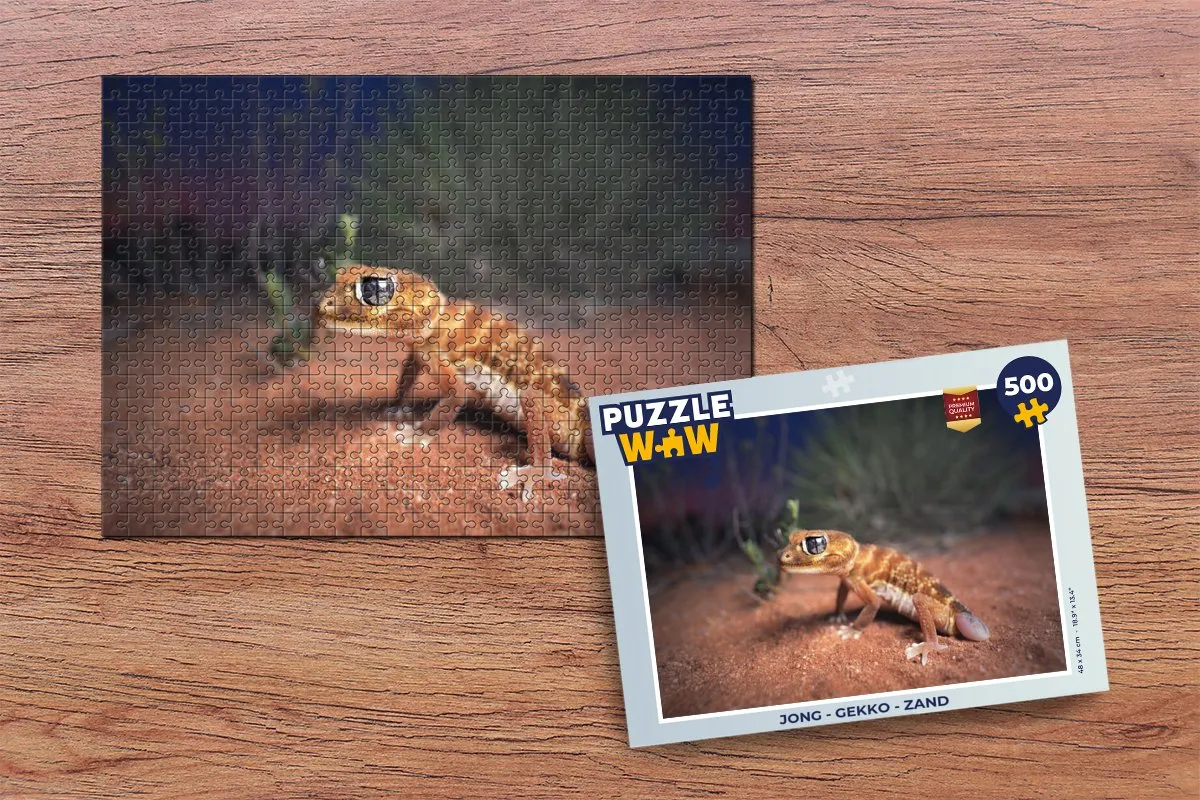 PuzzleWow Gekko Legpuzzel 500 Stuks - Multicolor