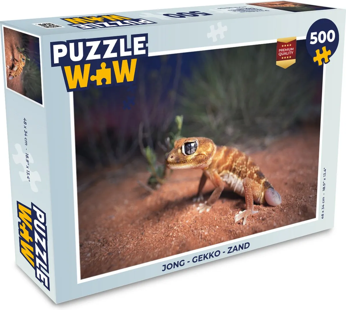 PuzzleWow Gekko Legpuzzel 500 Stuks - Multicolor