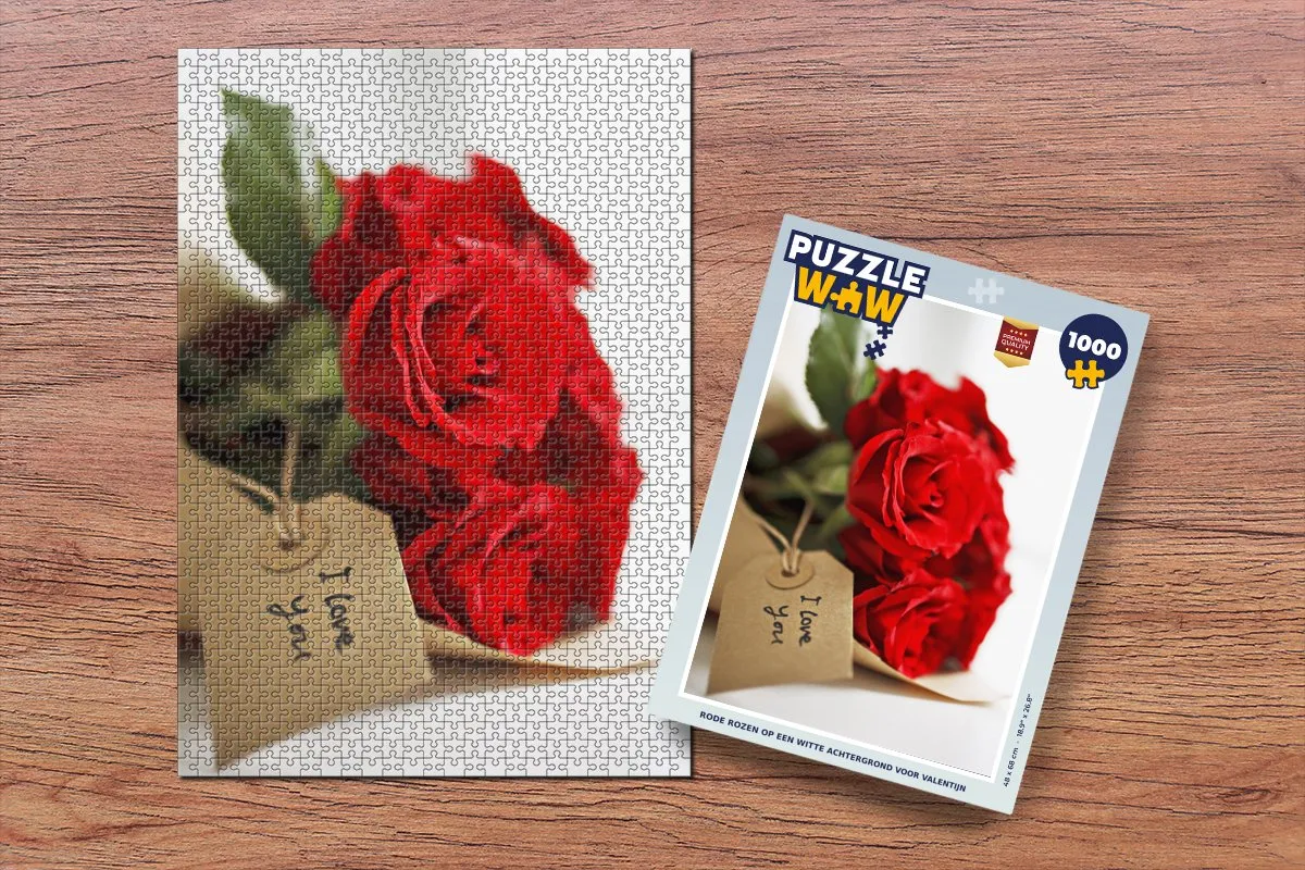PuzzleWow Legpuzzel Rode Rozen 1000 Stuks - Multicolor