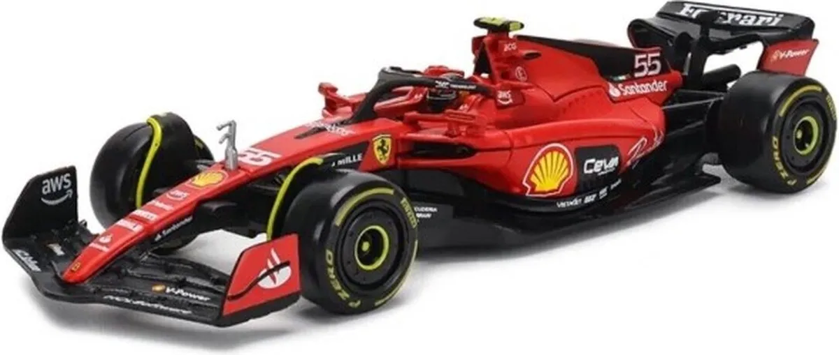 Ferrari SF-23 #55 (C. Sainz) Modelauto 1:18 - Rood