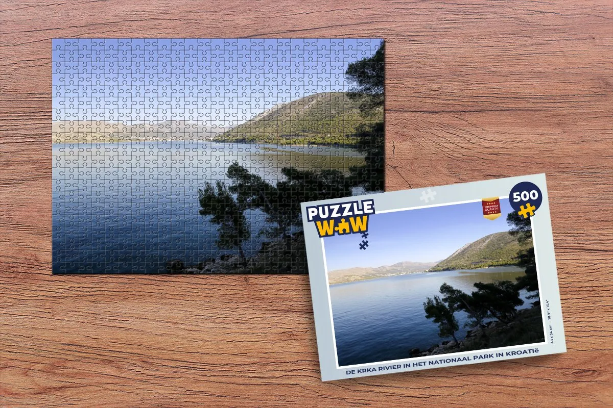 PuzzleWow Legpuzzel De Krka Rivier Kroatië 500 Stuks - Multicolor