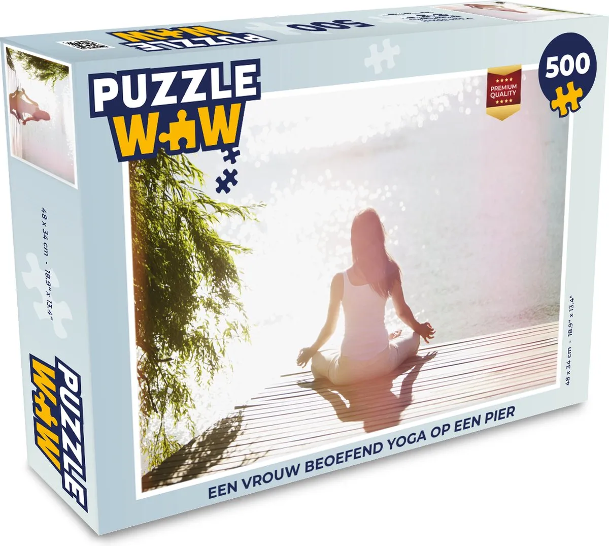 PuzzleWow Yoga op een Pier Legpuzzel 500 Stuks