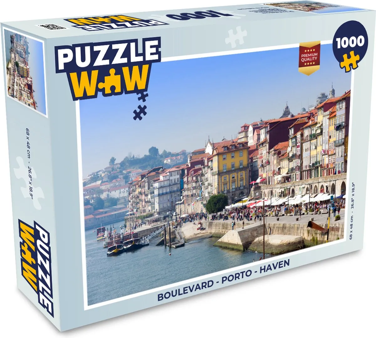 PuzzleWow Puzzel Boulevard Porto Haven Legpuzzel 1000 Stuks