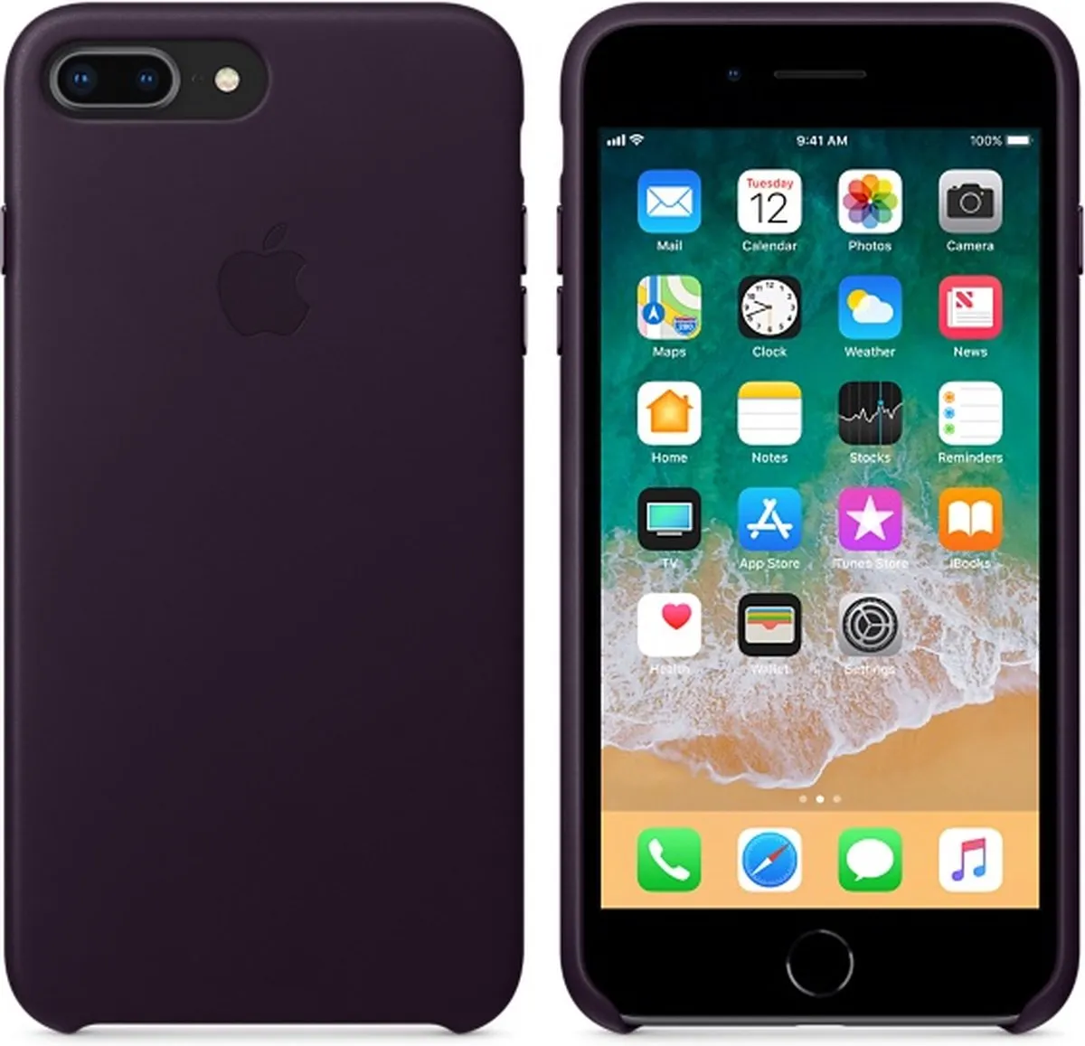Apple Leren Hoesje iPhone 7/8 Plus MQHQ2ZM/A - Paars