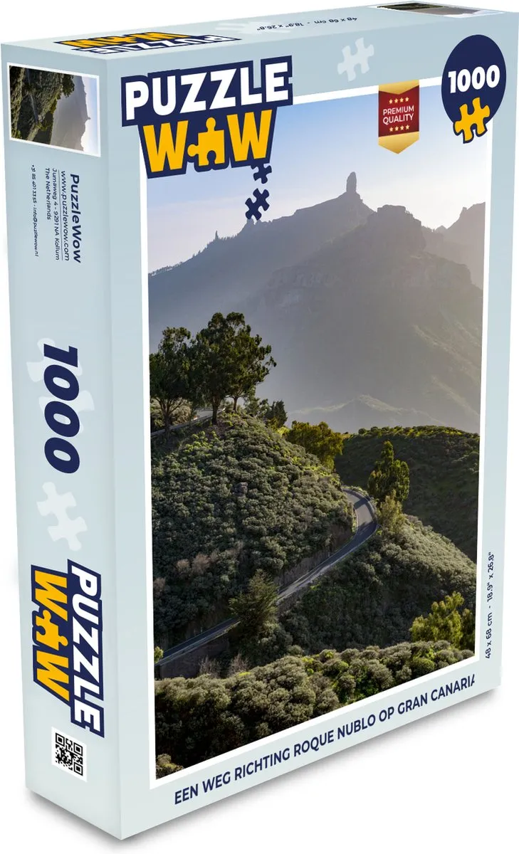 PuzzleWow Roque Nublo Gran Canaria Legpuzzel 1000 Stuks - Multicolor