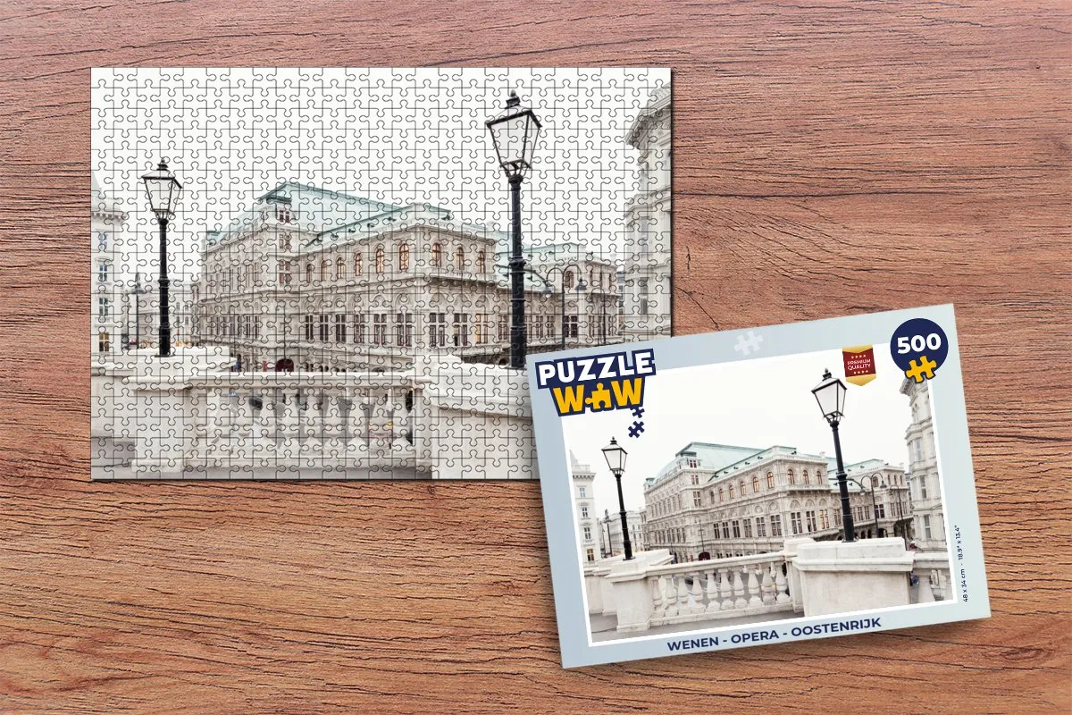 PuzzleWow Wenen Opera Oostenrijk Legpuzzel 500 Stuks - Multicolor