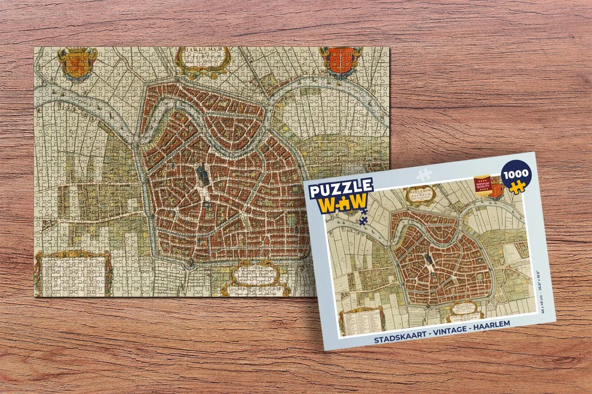 PuzzleWow Haarlem Vintage Legpuzzel 1000 Stuks - Multicolor