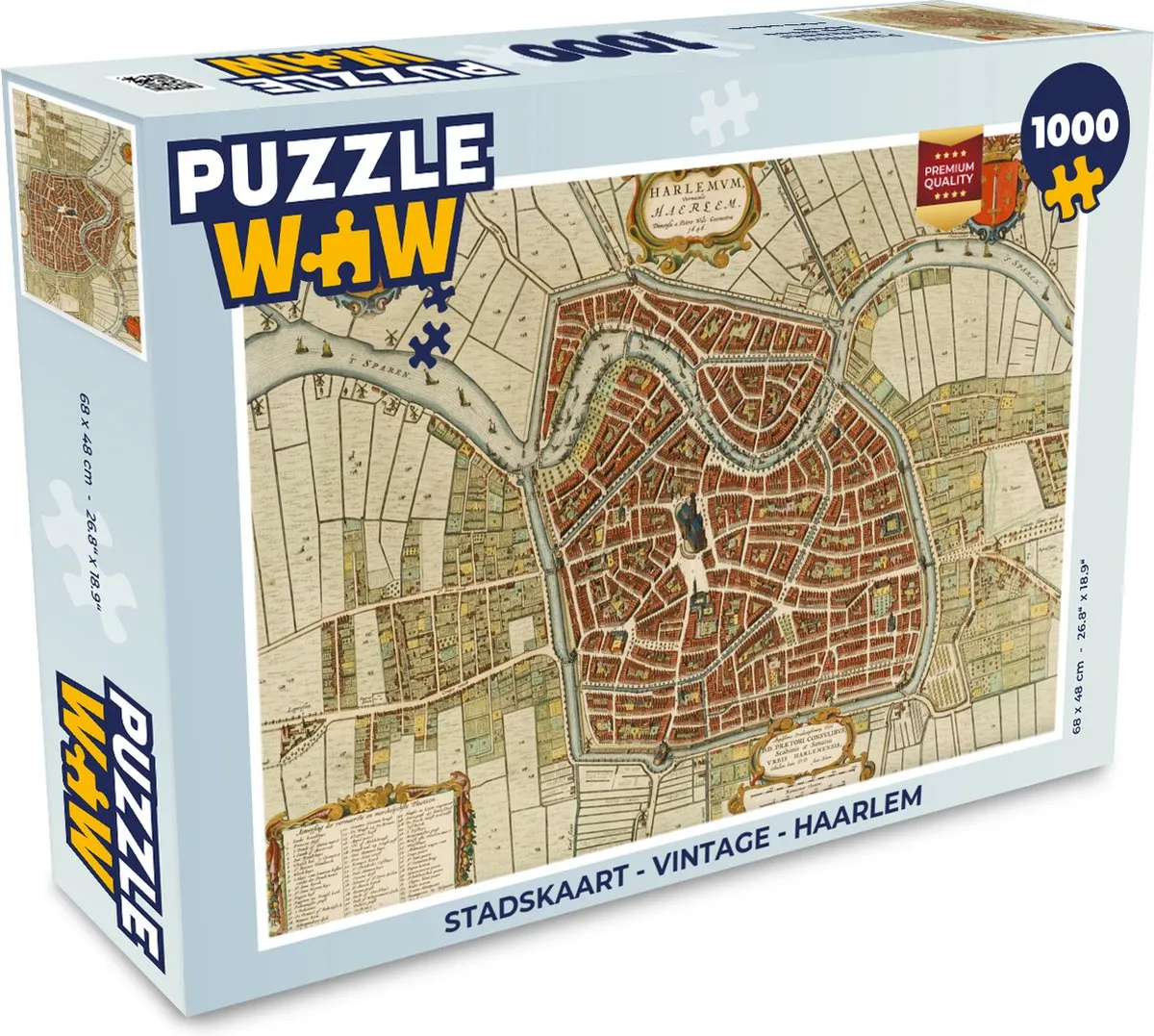 PuzzleWow Haarlem Vintage Legpuzzel 1000 Stuks