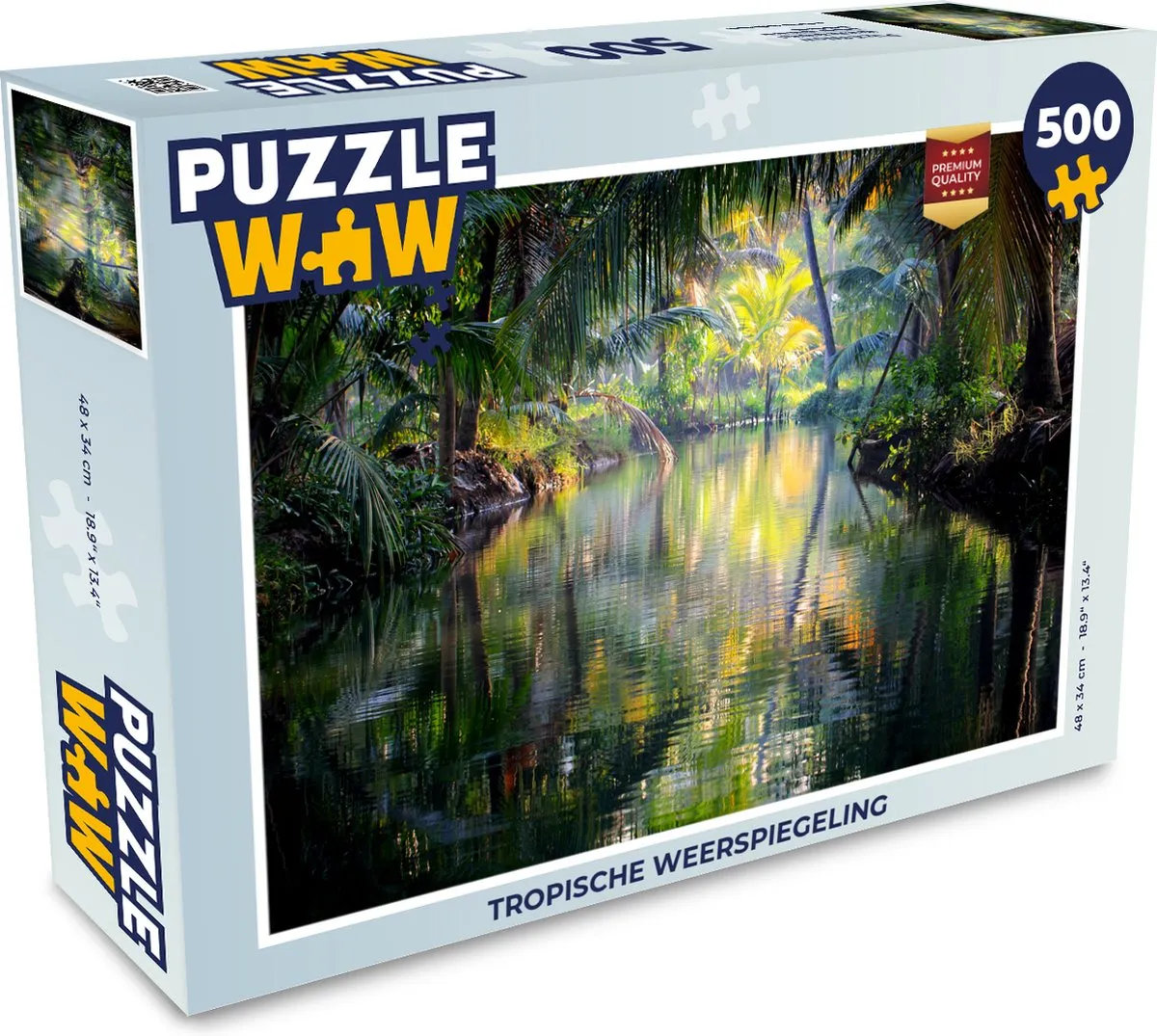 PuzzleWow Tropische Weerspiegeling Legpuzzel 500 Stuks