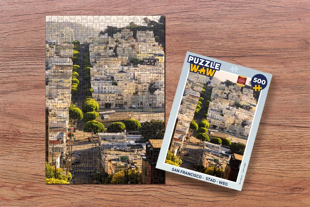 PuzzleWow San Francisco Stad Weg Legpuzzel 500 Stuks - Multicolor