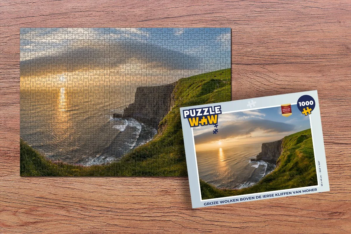 PuzzleWow Legpuzzel 1000 Stuks - Ierse Kliffen Moher - Multicolor