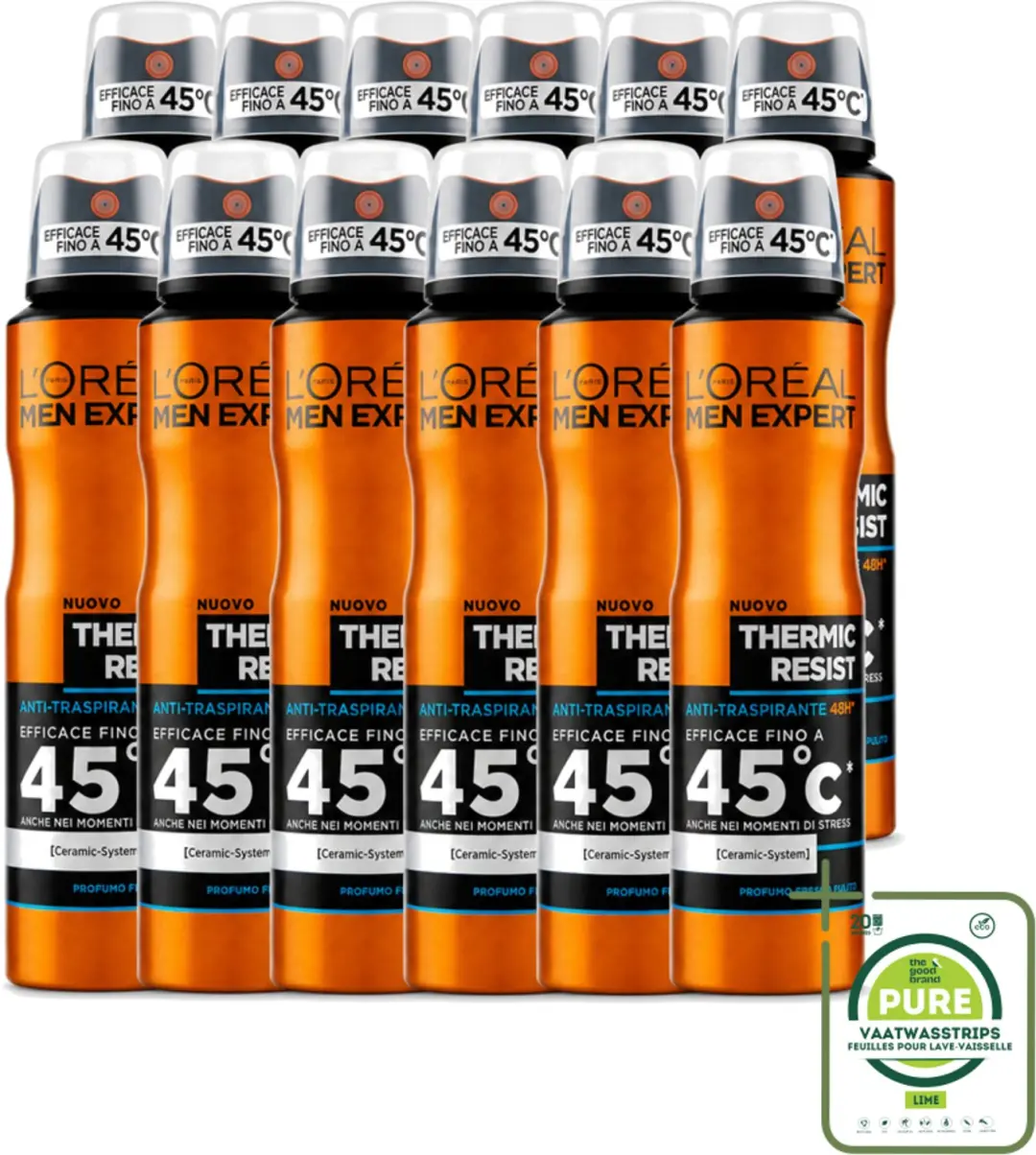 12 x L'Oréal Men Expert Deo Spray