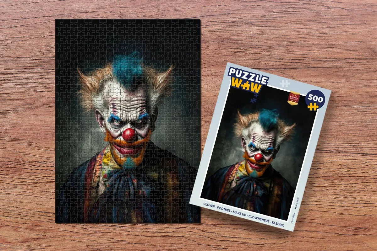 PuzzleWow Clown Legpuzzel 500 Stuks - Multicolor