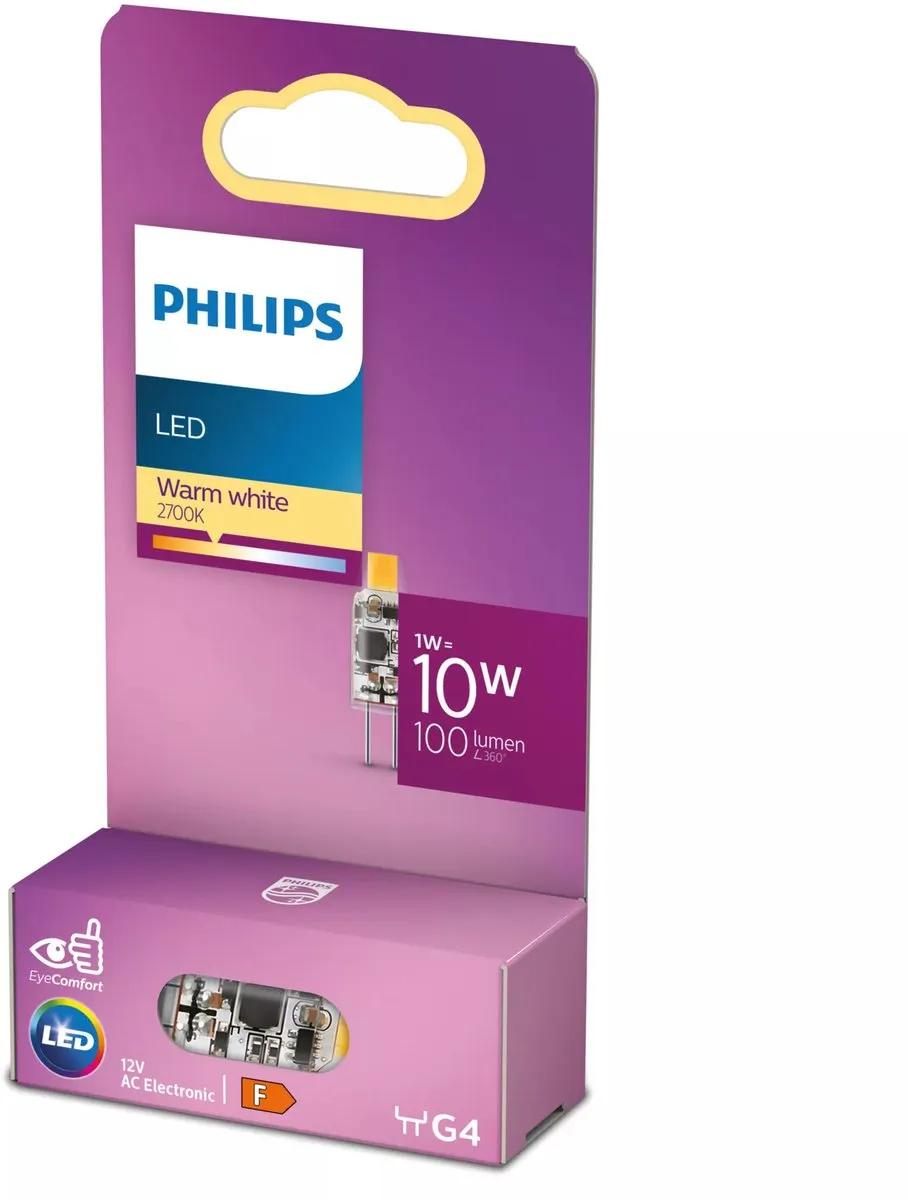 Philips LED Capsule Transparant 10W G4