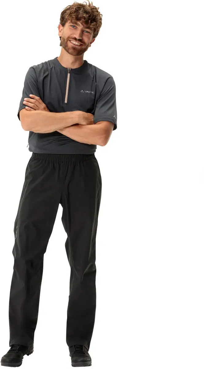 Vaude Yaras Rain Zip Pants IV Heren Fietsbroek - XL - Zwart - afbeelding 5 van 6