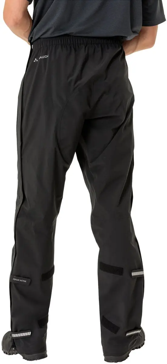 Vaude Yaras Rain Zip Pants IV Heren Fietsbroek - XL - Zwart - afbeelding 3 van 6