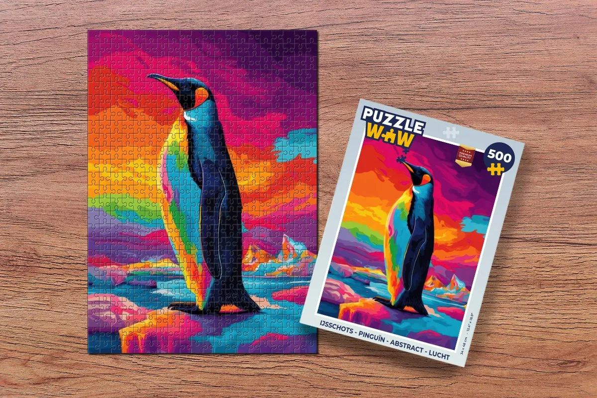 PuzzleWow IJsschots Pinguïn Legpuzzel 500 Stuks - MPN 8721406849070