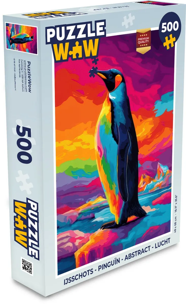PuzzleWow IJsschots Pinguïn Legpuzzel 500 Stuks - MPN 8721406849070