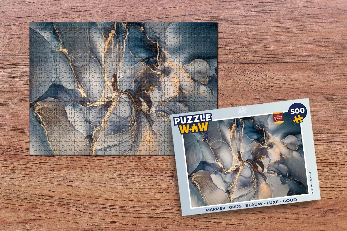 PuzzleWow Marmer Legpuzzel 500 Stuks - Multicolor
