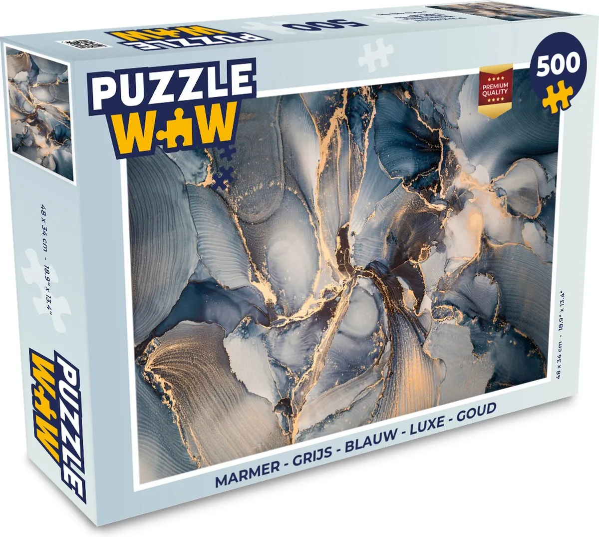 PuzzleWow Marmer Legpuzzel 500 Stuks - Multicolor