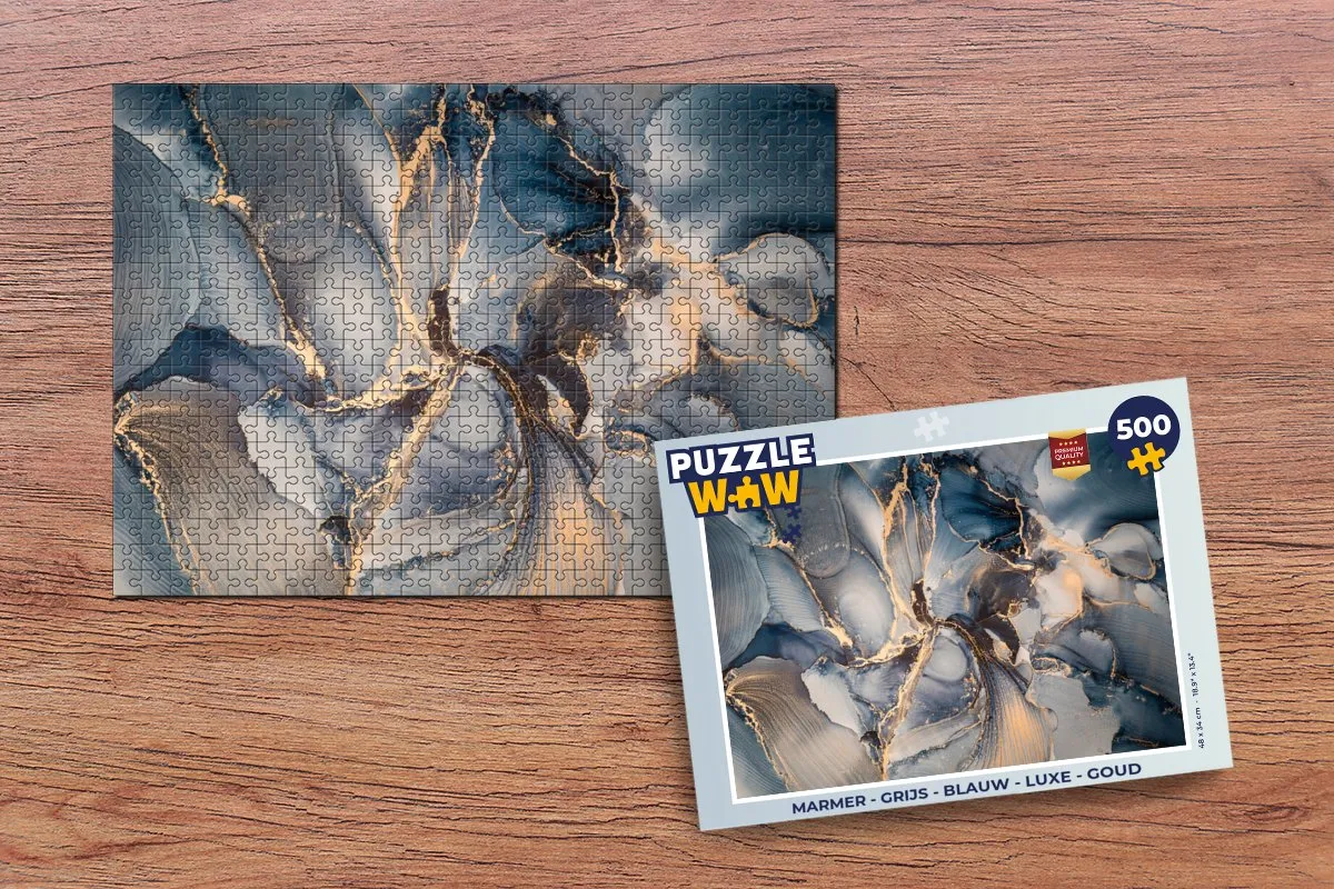 PuzzleWow Marmer Legpuzzel 500 Stuks - Multicolor
