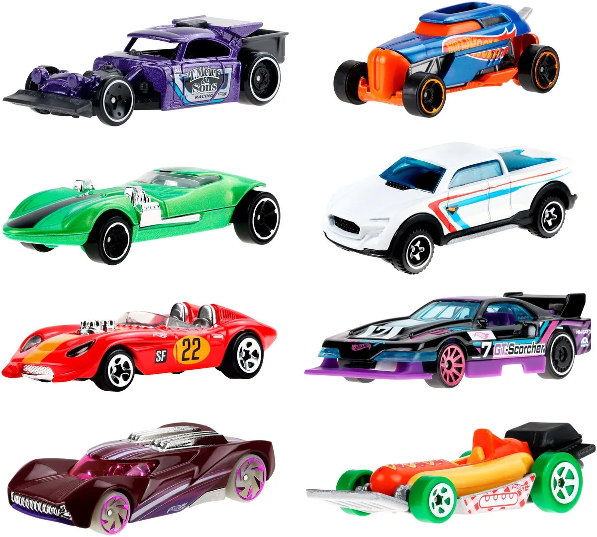 Hot Wheels Let's Race 8-pack Netflix Serie - Meerkleurig