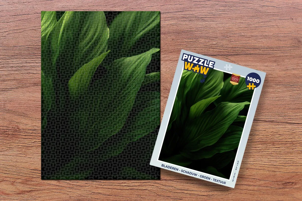PuzzleWow Legpuzzel Bladeren Textuur Groen 1000 Stuks